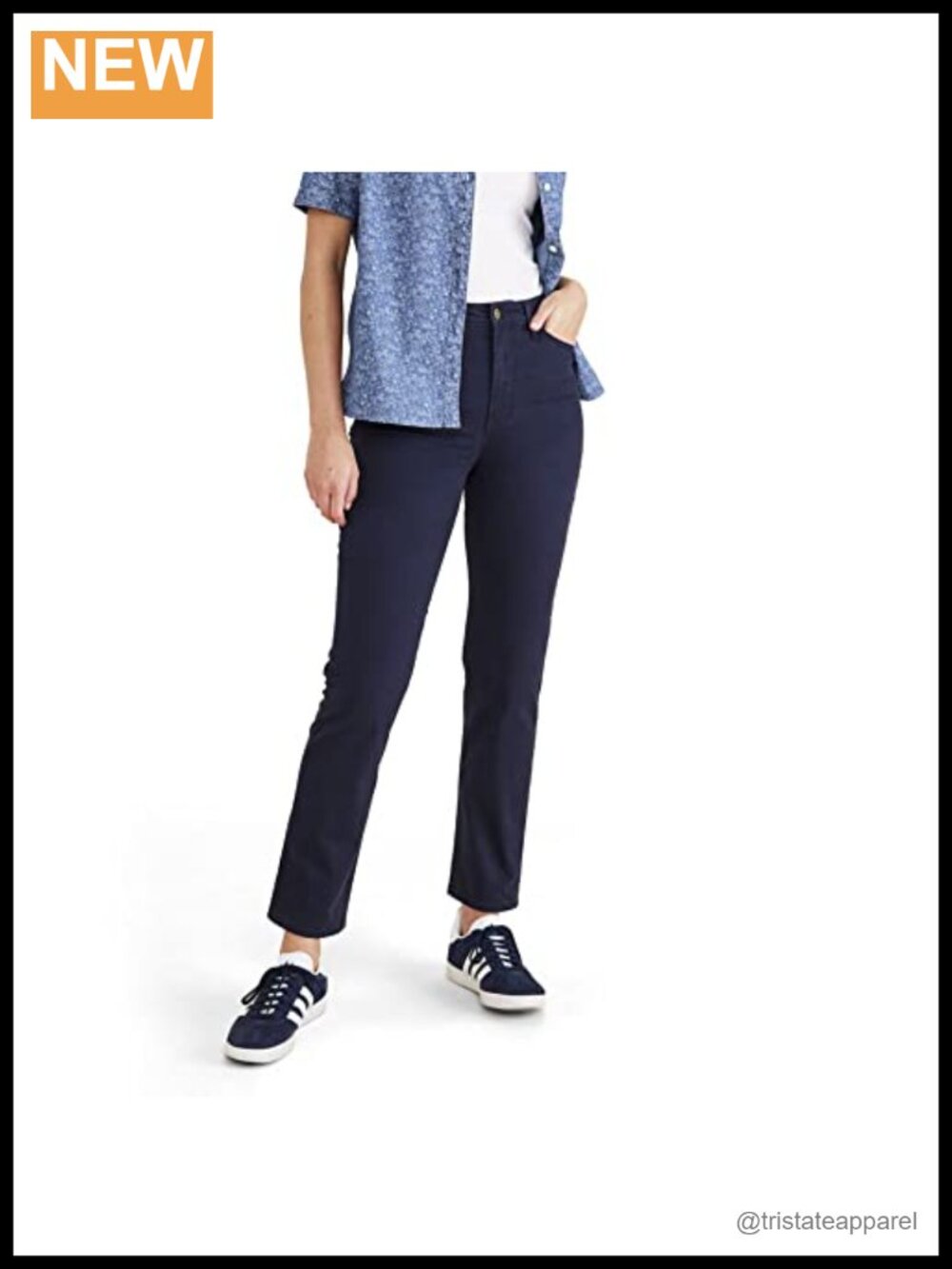 Women's Slim Fit High Rise Jean Cut Pants with Stretch